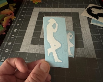 Leaning Cowboy Vinyl Decal Sticker