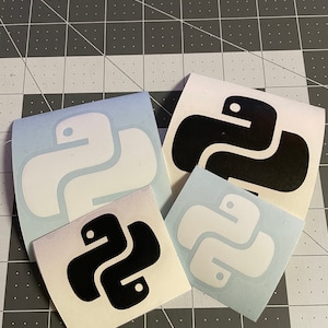 Python Logo Symbol Vinyl Decal Sticker - Etsy