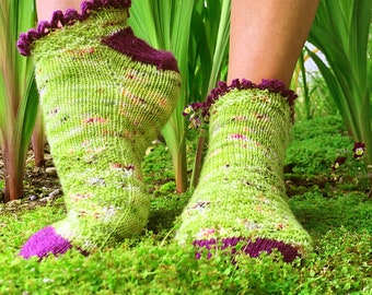 Corsican Mint Ankle Sock Knit Pattern