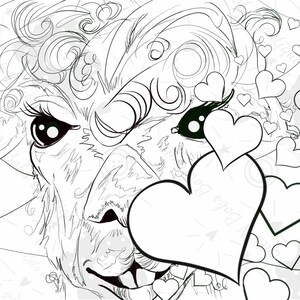 I Love You Forever Alice the Alpaca Coloring Page, Llama art,  Coloring pages for adults and kids