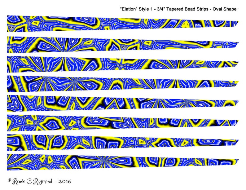 Elation - Printable Paper Bead Sheet Strips - 3/4\ picture about Printable Paper Bead Templates known as Elation - Printable Paper Bead Sheet Strips - 3/4\