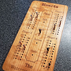 Tableau de bord du jeu de cartes Cœurs