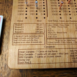Hand and Foot Canasta Score Board - Etsy
