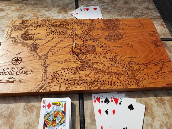 Middle Earth Cribbage Board Etsy