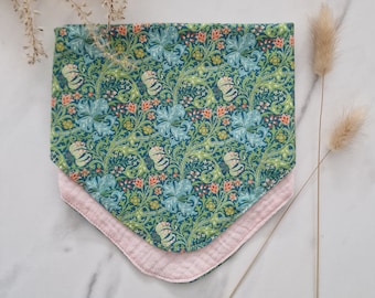 William Morris Golden Lily Bandana Bib | Baby bib | Burp cloth | New Baby Gift | Baby Shower | Dribble bib | William Morris Gift