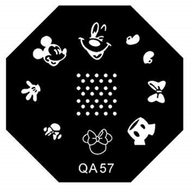 DIY nail art minnie mickey mouse disney caricaturas stamping image 0