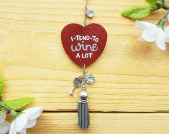 Wine Lover Gift For Women, Rear View Mirror Accessories, Mother's Day, Gift Ideas for Mom, Sister, Best Friend