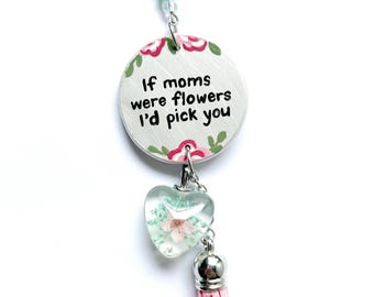 Si mamás fueran flores, te elegiría. Dije para coche, accesorios para vehículos, Día de la Madre, ideas para regalos de cumpleaños, flores, abuela, simplemente porque sí.