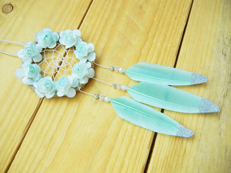 Mint Car Accessory for Women Dreamcatcher Rearview Mirror Etsy