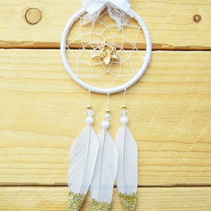 Gold Car Accessories, Car Dream Catcher, Lotus Gift, Yoga Instructor Gift, Spiritual, Best Friend, Yogi, Namaste image 5