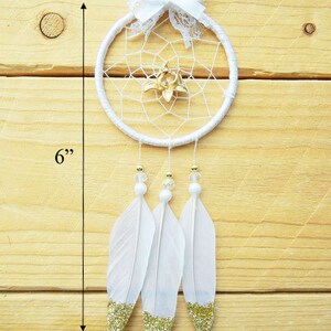 Gold Car Accessories, Car Dream Catcher, Lotus Gift, Yoga Instructor Gift, Spiritual, Best Friend, Yogi, Namaste image 4