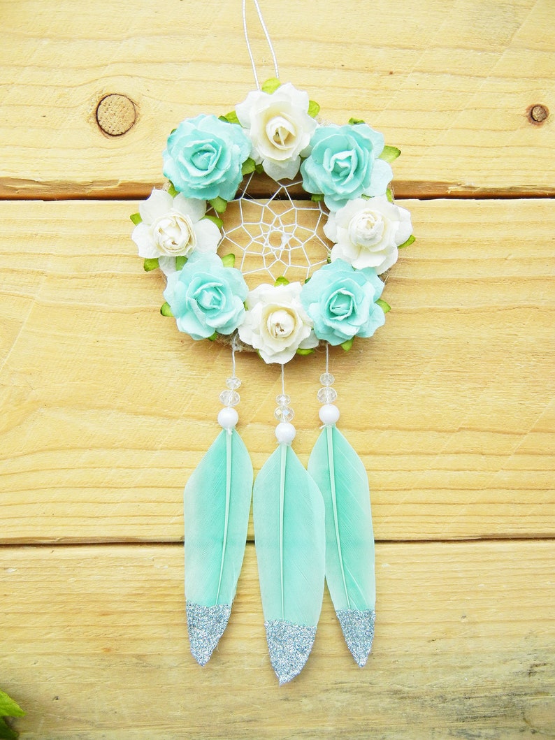 Mint Car Accessory For Women Dreamcatcher Rearview Mirror Etsy