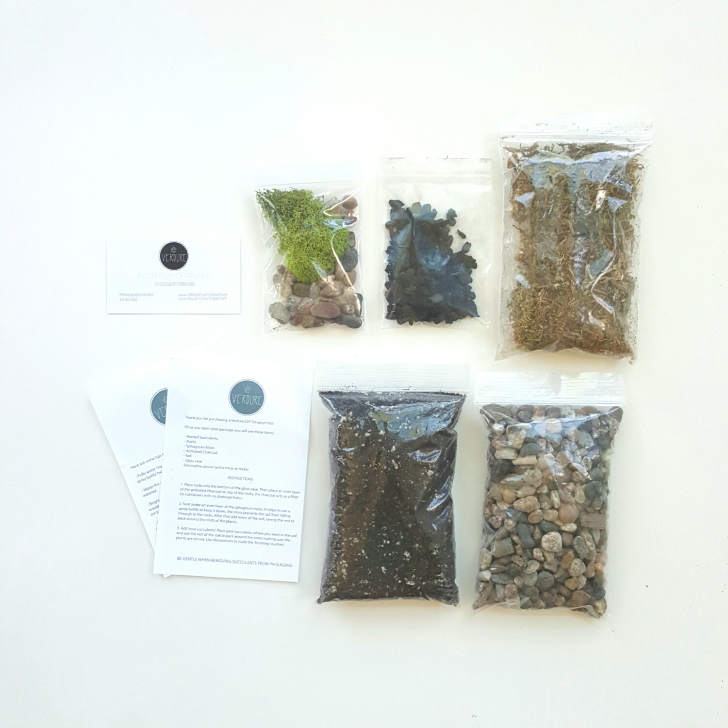 Succulent terrarium BASICS terrarium kit terrarium supplies Etsy