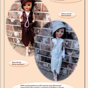 Doll Clothes PDF Pattern for Modern  21&#39;&#39; MA  Cissy Doll by NVME 20VC-30
