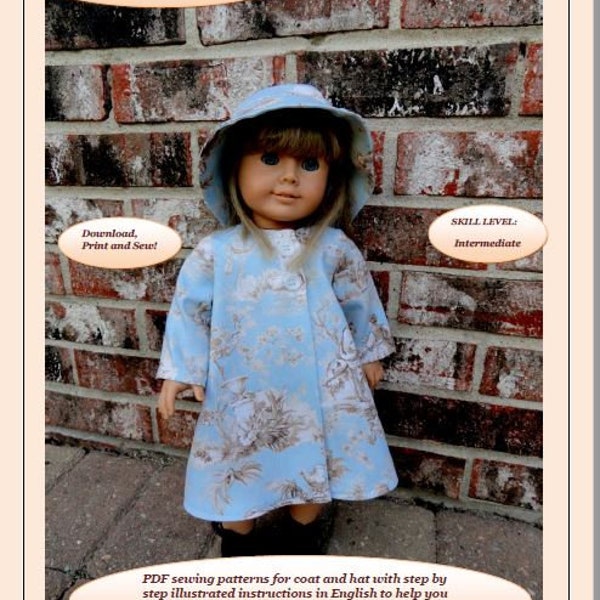 Doll Clothes PDF Pattern for 18'' American Girl by Elna AG-4