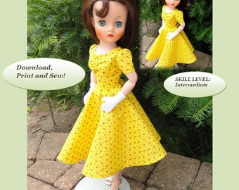 Doll Clothes PDF Pattern for Vintage 19&#39;&#39; Uneeda Dollikin Doll by NVME 19UD-3A