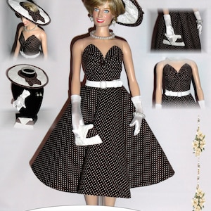 Doll Clothes PDF Sewing Patterns for 16&#39;&#39; FM Vinyl Princess Diana Doll by NVME