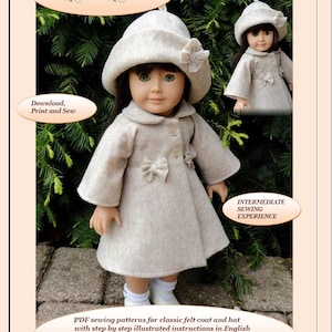 Doll Clothes PDF Pattern for 18&#39;&#39; American Girl  by NVME AG-2