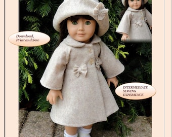 Doll Clothes PDF Pattern for 18''  Doll American  Doll  by NVME AG-2