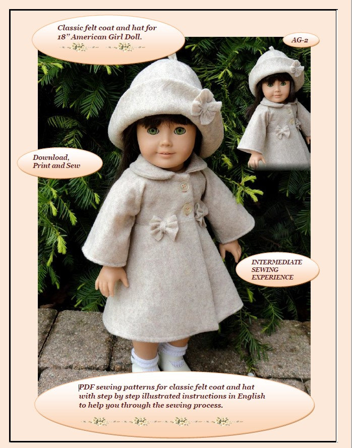 Doll Clothes PDF Pattern for 18'' American Girl by NVME AG-2 - Etsy doll-clothes-pdf-pattern-for-18-american-girl-by-nvme-ag-2-etsy