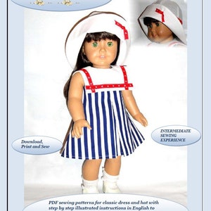 Doll Clothes PDF Pattern for 18&#39;&#39; American Girl by NVME AG-3
