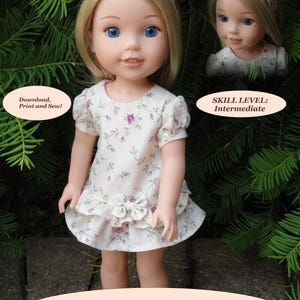 Doll Clothes PDF Pattern for 14.5'' Wellie Wishers American Girl by NVME WW-24