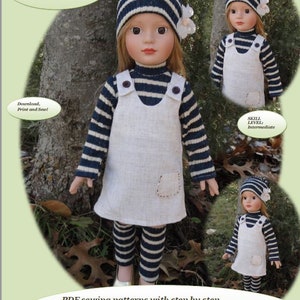Doll Clothes PDF Pattern for 18&#39;&#39; Magic Attic Doll by NICOLE NMA-2