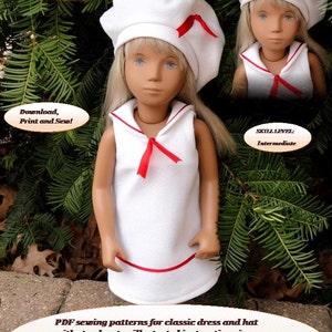Doll Clothes PDF Pattern for 16&#39;&#39; Sasha Doll by NVME SA-20 Dress and Hat