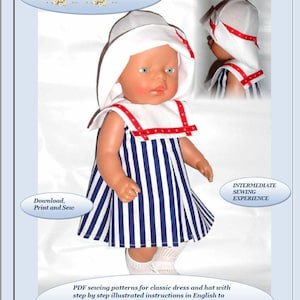 Doll Clothes PDF Pattern for 17&#39;&#39; Baby Born @Zapf  by NVME 17BB-3