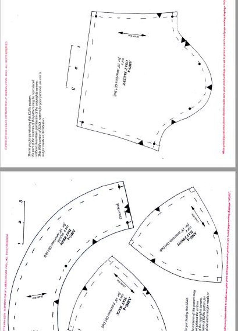 Doll Clothes PDF Pattern for 18'' American Girl by - Etsy