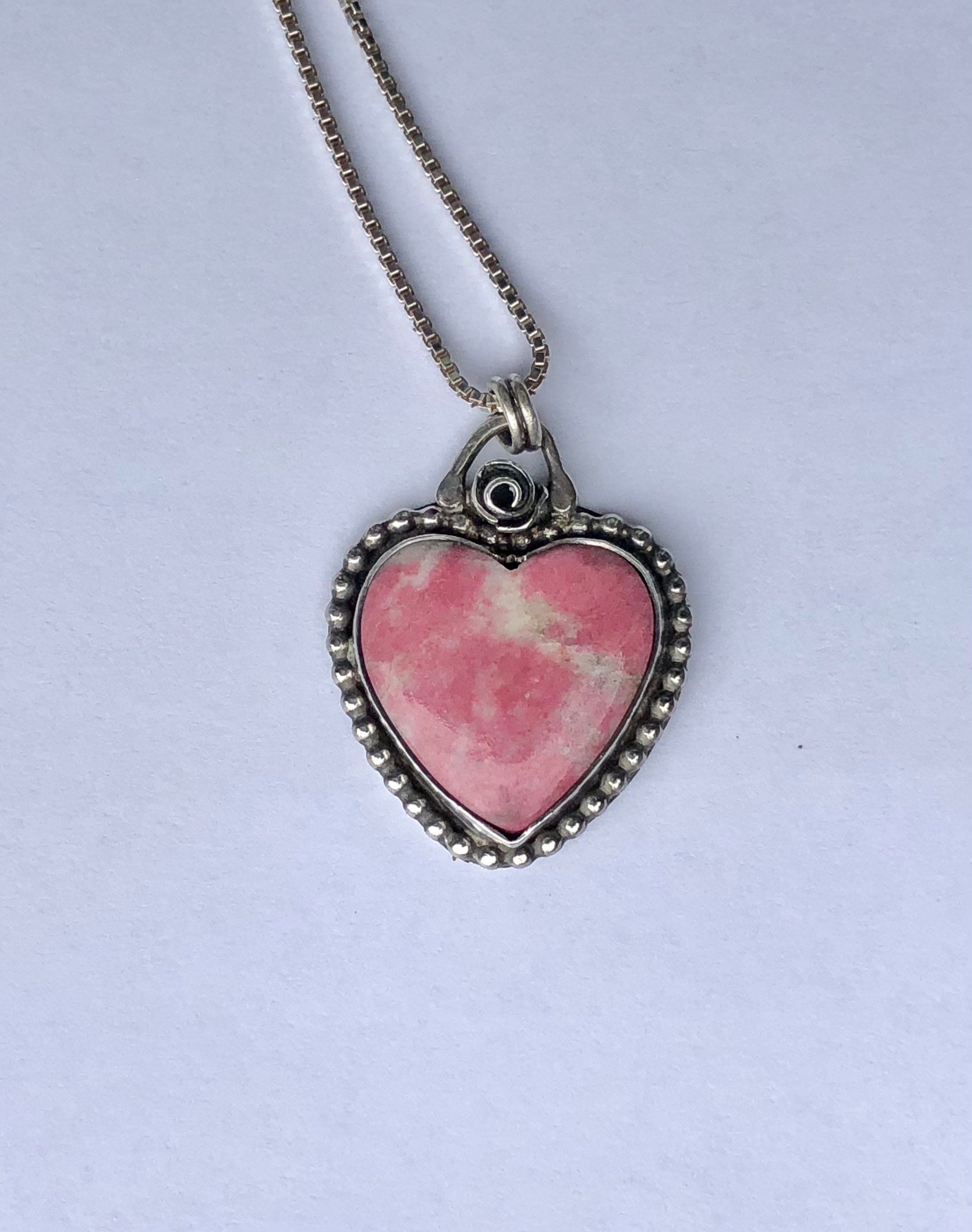 TATIANA☆[Silver925] Tiny Rose Flower Heart Necklace TINGN 925 Sterling Silver Necklaces for Women Rose Flower