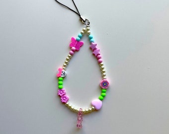 Pastel Princess Y2K phone charm strap