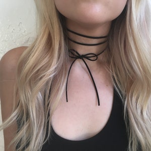 Sexy Sparkles Black Lace Choker Necklace for Women Girls Gothic Choker Bolo  Tie Corset Lace Chokers