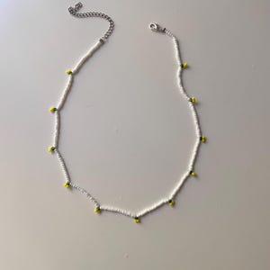 Seed bead lemon necklace