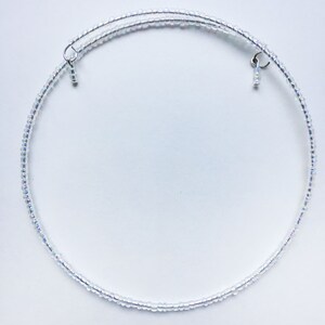 Klare Perlen Draht Halsband Halskette Bild 3