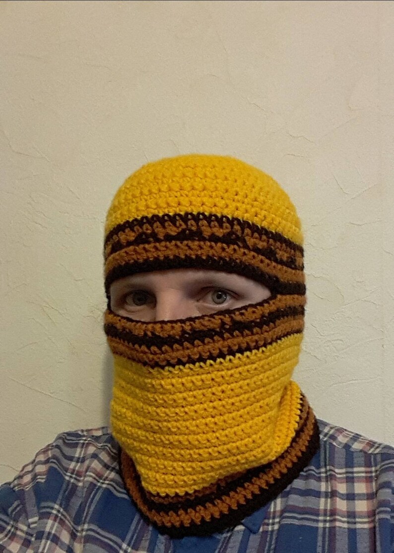 Crocheted wool blend winter balaclava face mask hat helmet Etsy