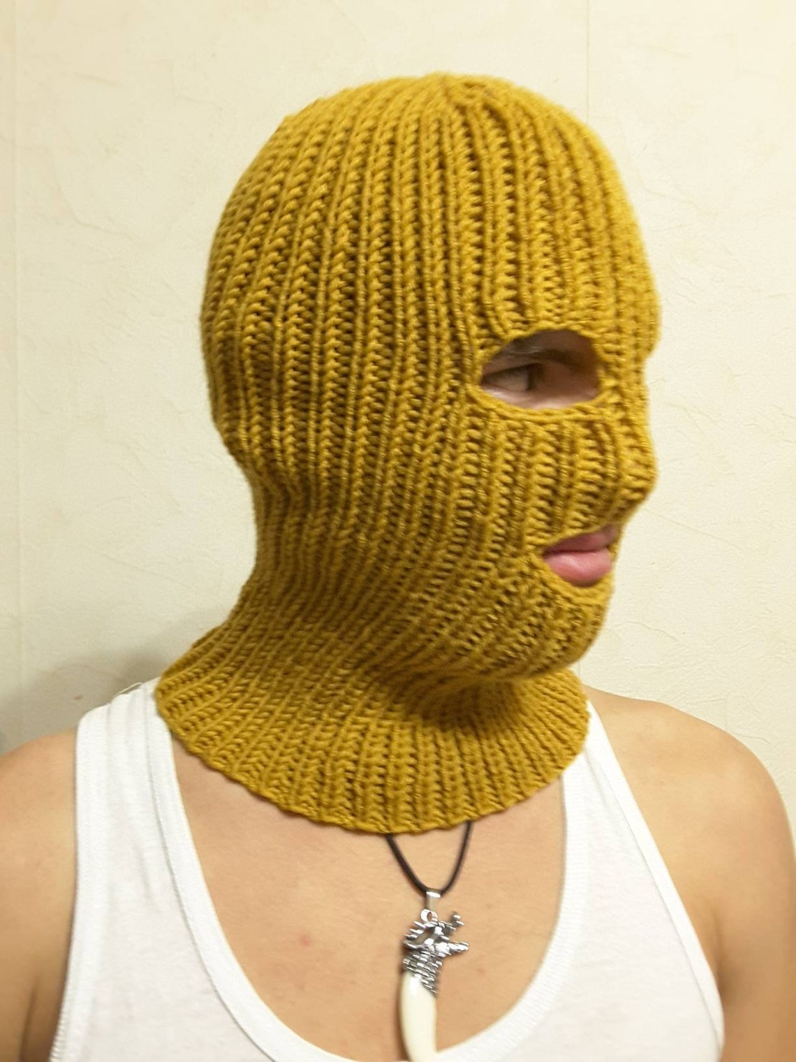 Hand Knit Wool Winter Spring Balaclava Face Mask Handmade in - Etsy