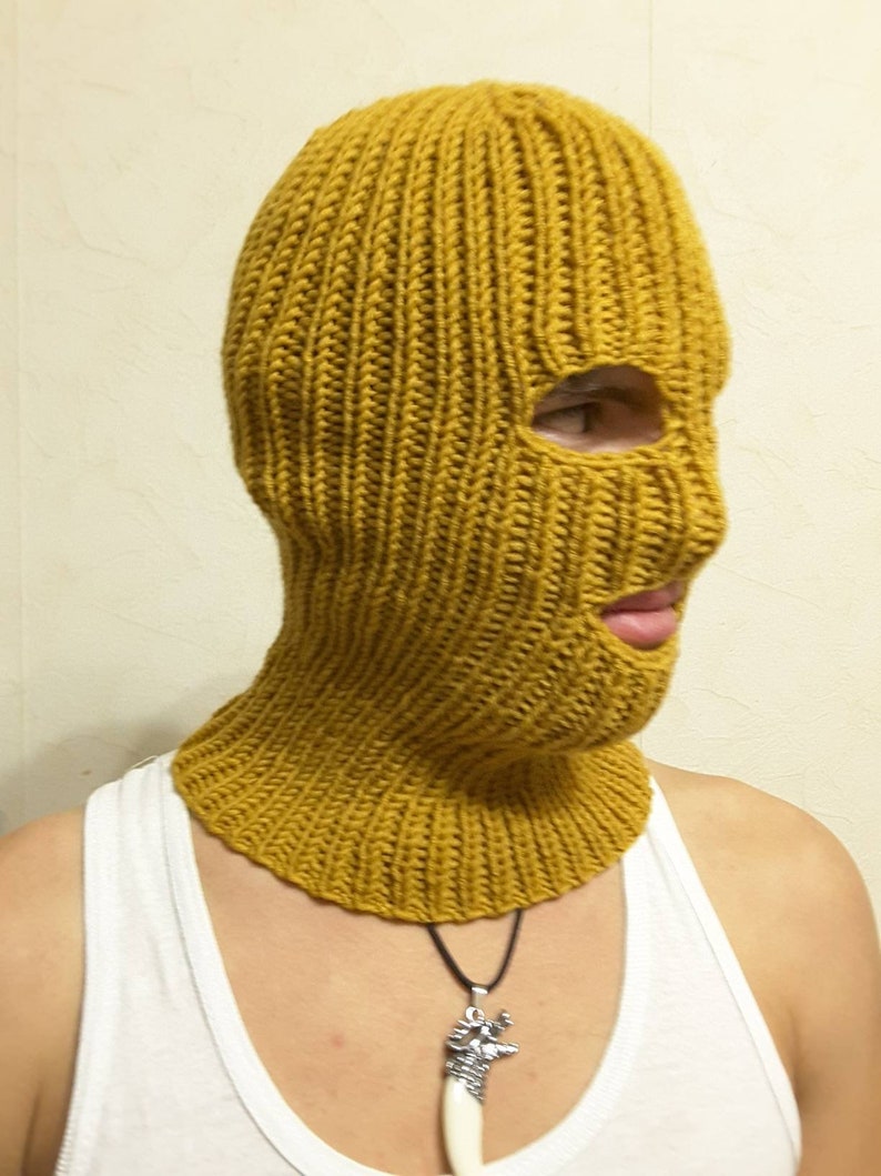 Hand Knit Wool Winter Spring Balaclava Face Mask Handmade in Etsy Canada