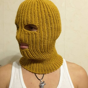 Hand Knit Wool Winter Spring Balaclava, Face Mask, Handmade in Ukraine ...
