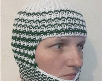 Hand knit winter spring autumn sport  wool blend  balaclava face mask , hat ,helmet ,ski mask , motobyke mask, made to order
