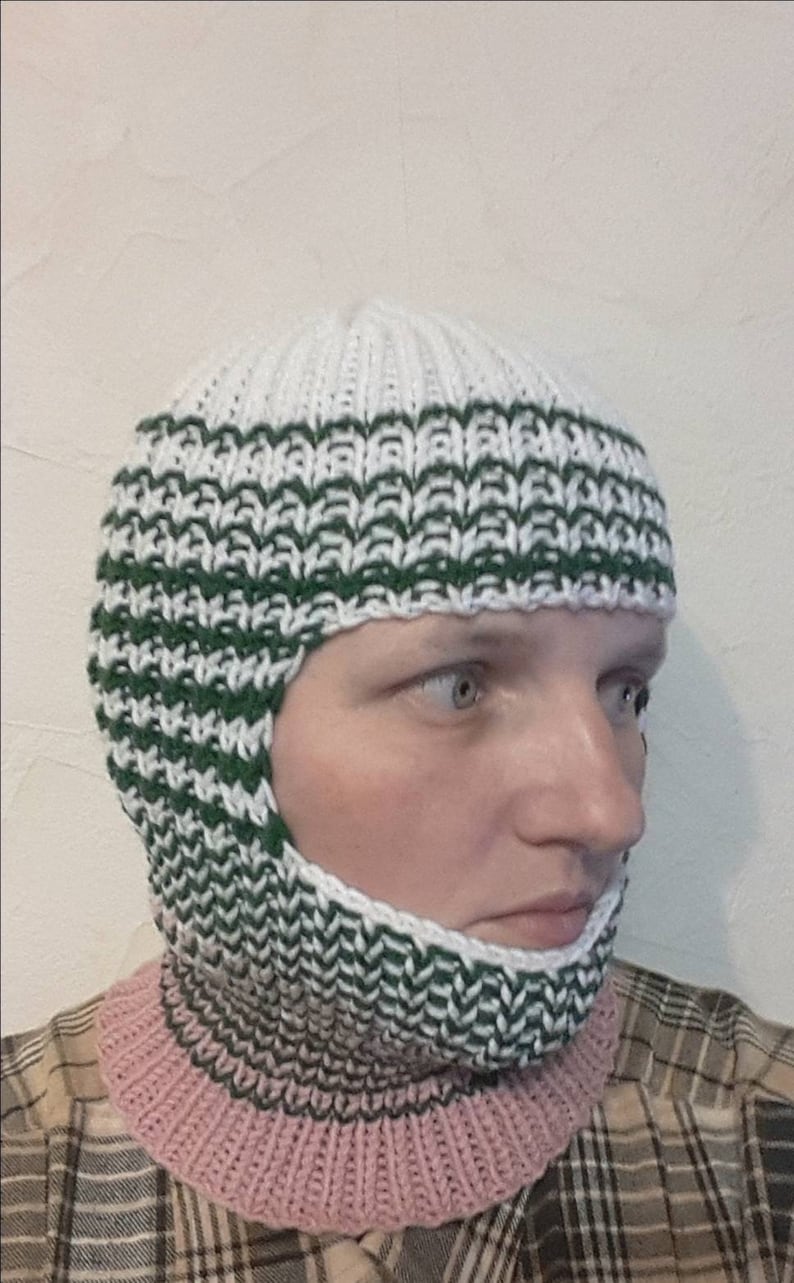 ski mask helmet motobyke mask hat Hand knit winter spring autumn sport wool blend balaclava face mask ready to ship