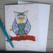 Clare reviewed Olive the Owl greetings card,   from original embroidery by Sarah Ames Textile Art