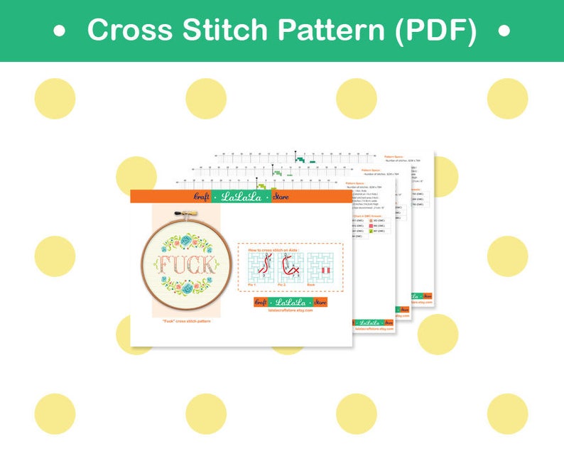 Cross stitch Pattern Fck modern cross stitch , counter cross stitch sampler , swear cross stitch , mature cross stitch pattern image 5