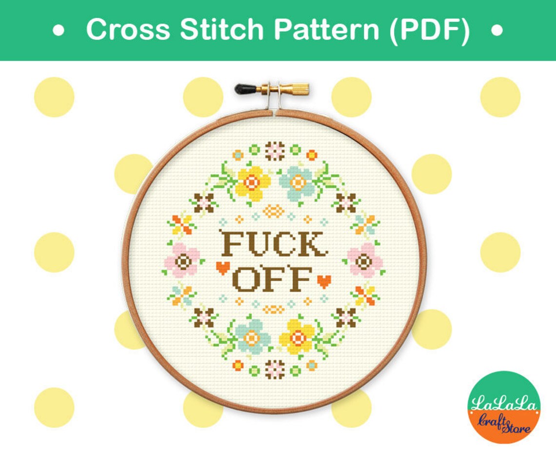 Dirty Cross Stitch Pattern Adult Cross Stitch Mature Cross Etsy
