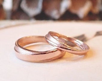 His and Hers Couples Rings His and Hers wedding Rings Rose gold couple rings Promise Rings Wedding band Simple rings Simple couple rings set