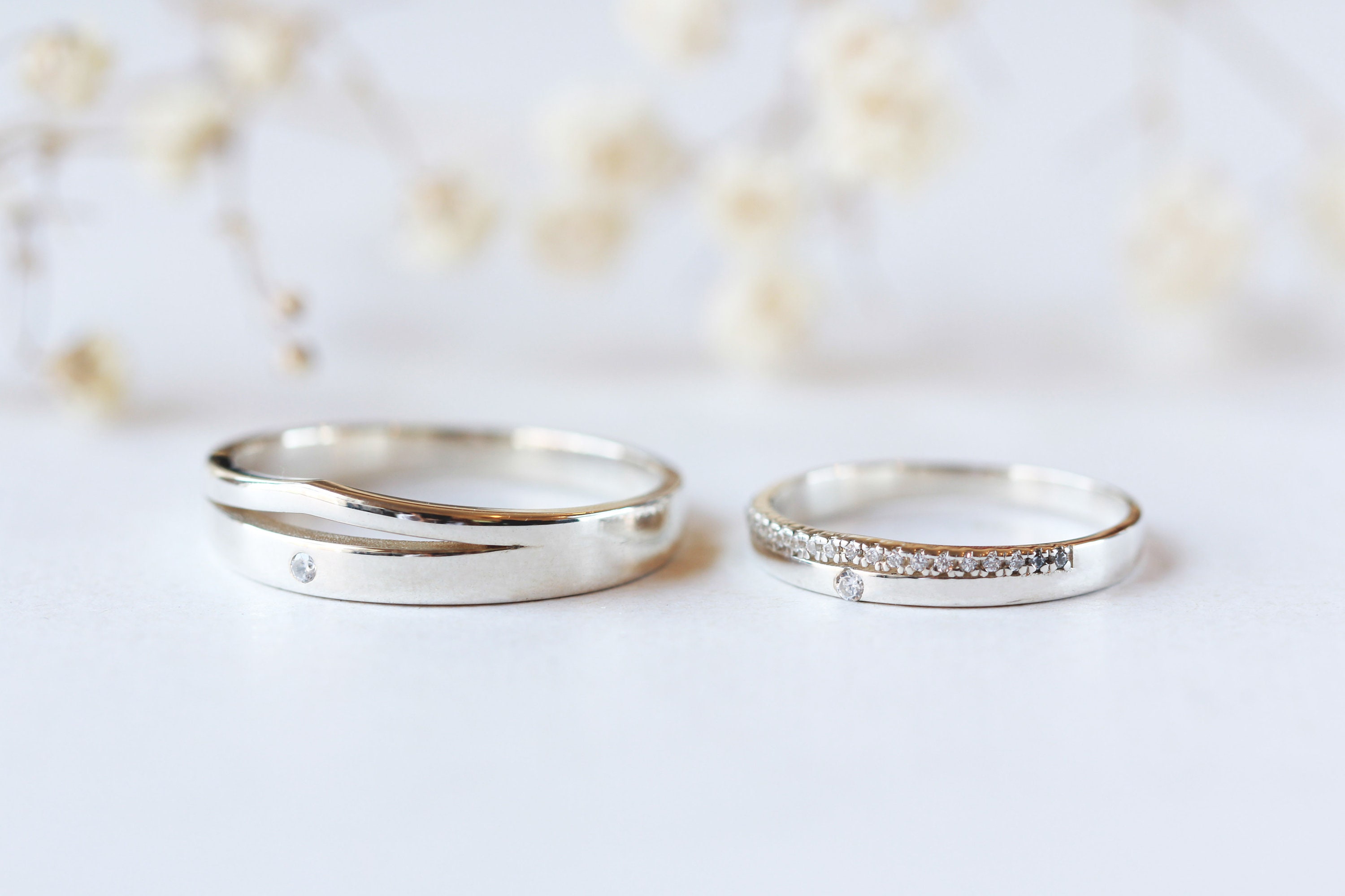 Diamond Wedding Ring / Diamond Engagement Ring / Diamond Solitaire Ring /  Solitaire Diamond 4 Prongs Ring / Thin Diamond Ring / Gift for her