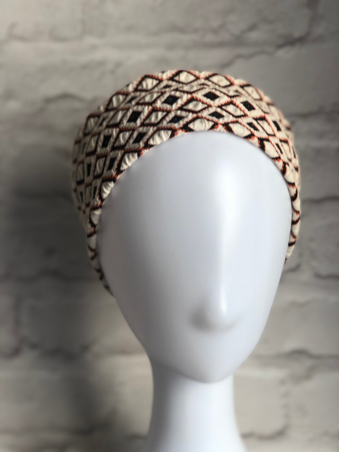 60s Headband Retro Hairband Diamond Print Mod Style 60s Etsy