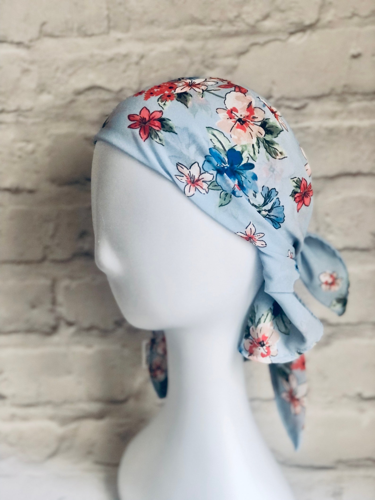 Retro Headscarf Floral Bandana Hair Wrap 1950s Fashion Etsy