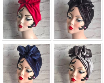 Velvet Turban Headband, for Women, 1940s Headband, Vintage Fashion, Chemo Headband, Vintage Style Gift, Retro Gifts, 1940s Gift, Chemo Gift