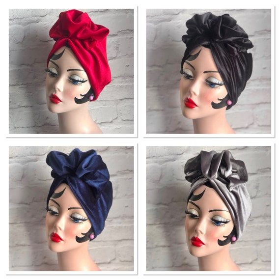 Velvet Turban Headband for Women 1940s Headband Vintage Fashion Chemo Headband Vintage Style Gift Retro Gifts 1940s Gift Chemo Gift Etsy